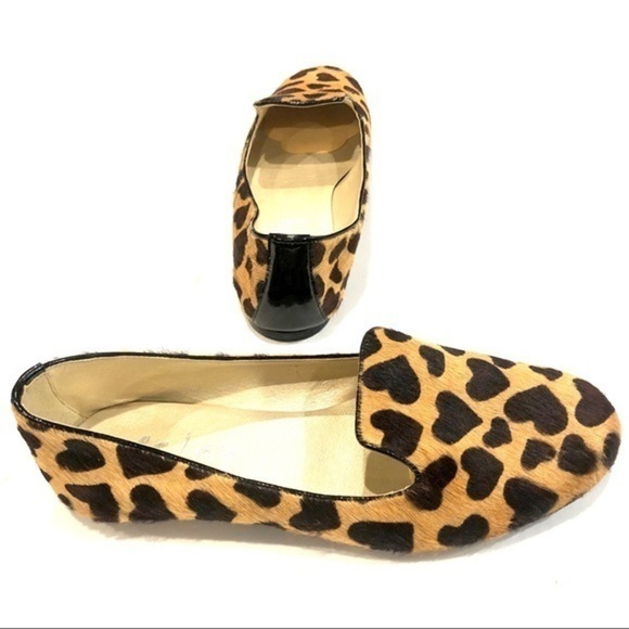 fs/ny 100% real cowhide animal print leopard flats - Picture 3 of 8